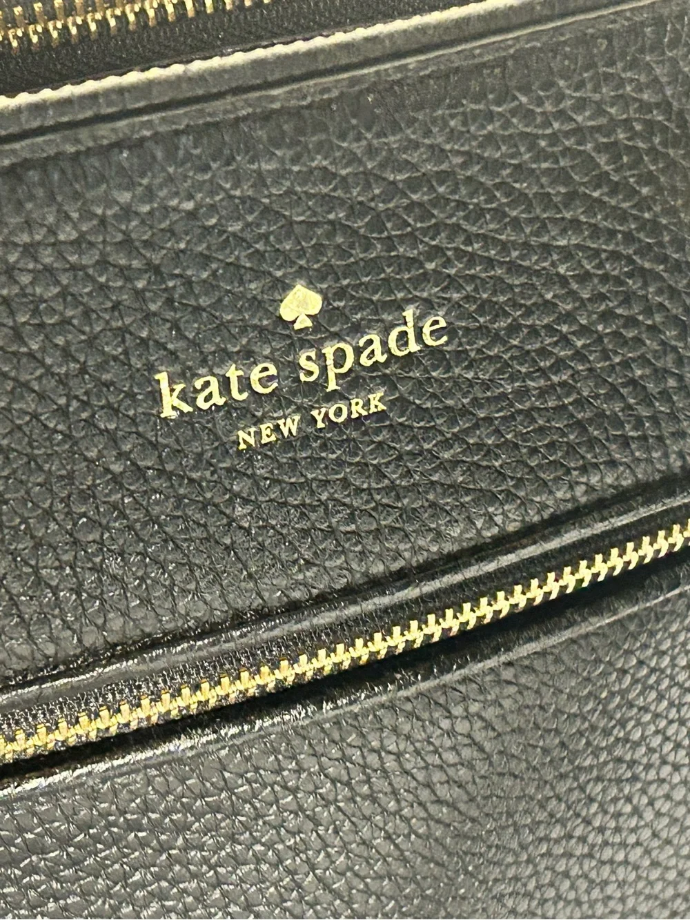 Kate Spade Chester Street Black Pebbled Leather Satchel with Tassel Zip